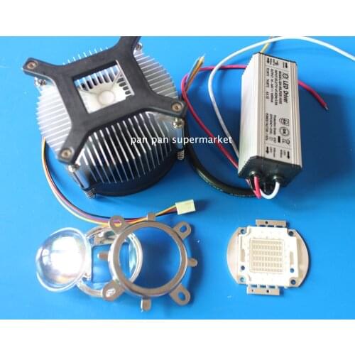 50W 50 Watt 365-370nm UV Ultra Violet High power LED +50w driver IP65 +heatsink KIT