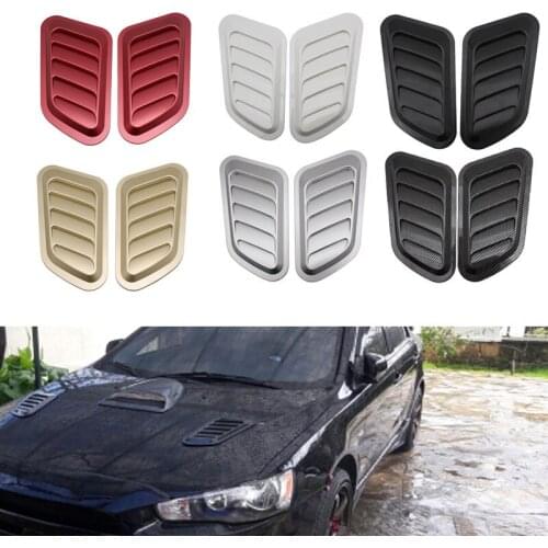 Universal Fit Car Decorative Air Flow Vent Shark Griiles Side Fender Covers Auto Intake Turbo Bonnet Hood Stickers Decoration