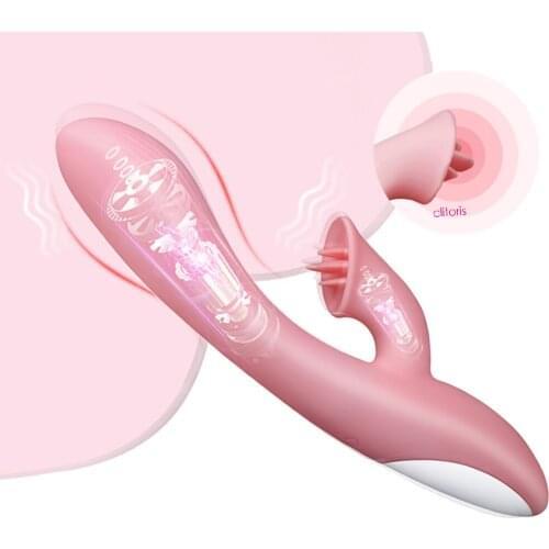 Clitoris Vibrator Dual Motor 10 Speeds Vibrator Tongue Licking Clitoris Massage Vagina Orgasm Adult Toys For Women Masturbation