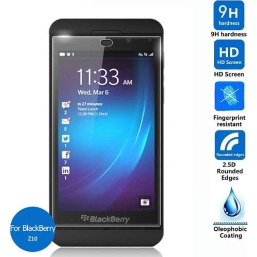 For Rim BlackBerry Z10 Tempered Glass Screen Protector 2.5 9h Safety Protective Film on Laguna STL100-3 4G STL100-2 STL100-1 Lte