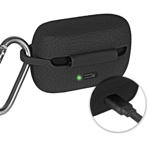 Charging Box Silicone Protective Case Lines Streaks Skin with Buckle for Elite Active 75t Wireless Headset Accessories