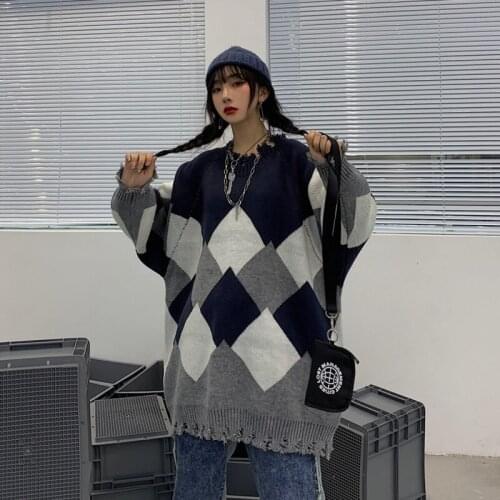 Sweater Women 2021 spring Autumn Pullover Sueter Ropa Mujer Loose Plus Size Vintage hole ladies jumper Vetement Femme Sweaters