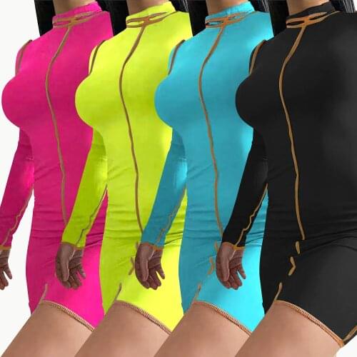 Stipe Patchwork Women Bodycon Dress 2020 Autumn New Turtleneck Long Sleeve Sheath Mini Casual Dress Night Club Party Vestidos