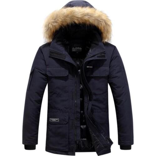 Winter Fur Overcoat Thicken Long Jacket Mens Outwear Windbreaker Keep Warm Windproof Parka Casaco Masculino Male Pocket Coats