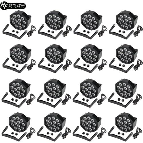 16 pieces / 12x18w 6in1 led par light rgbwa uv 6in1 dyeing light KTV/dj/party lights