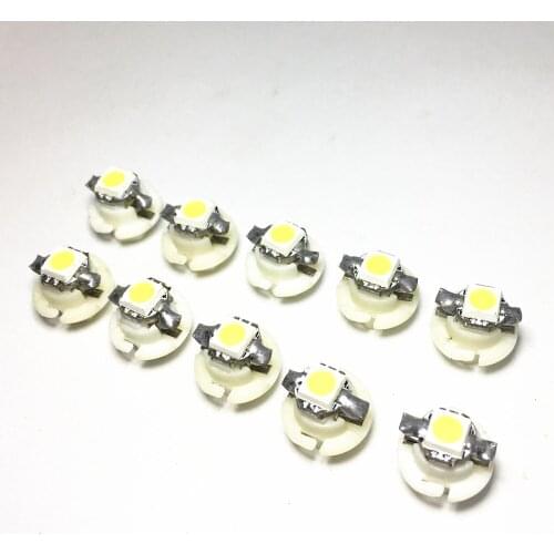 For 20PCS T5 B8.4 LED Brand New Instrument Bulbs Gauge Dashboard Lamp 12V B8.4D 5050 1SMD Side Indicator Lights Car Light