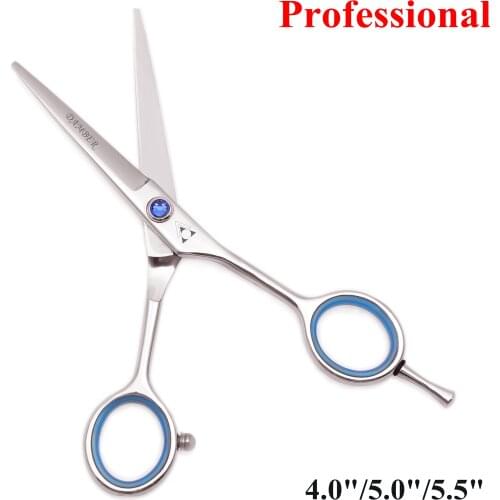 4.0 5.0 5.5 Hair Scissors 440C Japan Steel Professional Hairdressing Scissors Thinning Barber Scissors Set Hair Cut Shears 1117