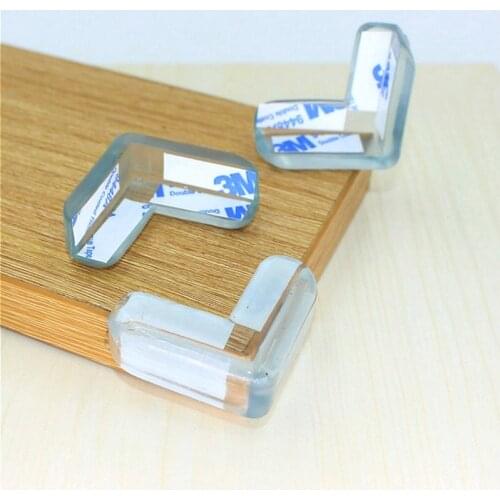 4 PCS Child Safety Transparent Silicone Protector Table Corner Protection Cover Children Anticoll Liquid Silicone Rubber