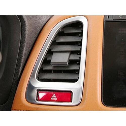 ABS Chrome For Honda HRV HR-V VEZEL 2015 2016 2017 Accessories Car Left And Middle Air Outlet Cover Trim Car Sticker Styling