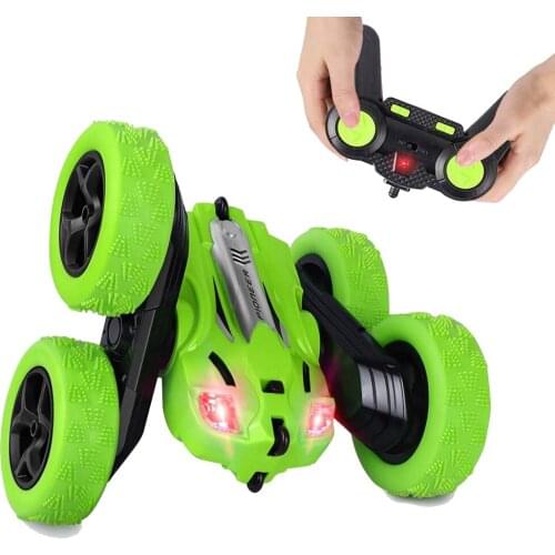 Remote Control Car Double Sided 360° Rolling Rotating Drift High Speed Off Road Stunt Truck 2.4GHz LED Headlights RC 4WD