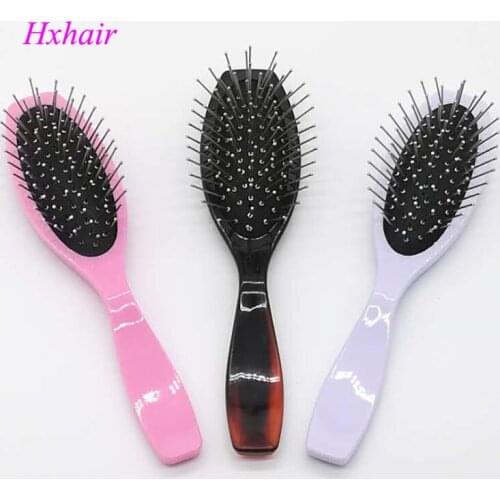 Freeshipping - 100pcs No.7 New Style Hair Comb / Plastic Handle and Stainless Steel Tenoning Comb