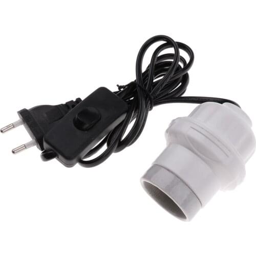 EU-plug E27 Heat Basking Lamp Holder Reptile Infrared Heater Light Socket