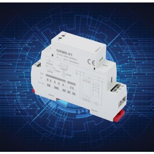 Din Rail 35mm SPDT 16A AC 230V DC 12V 24V Impluse Relay Electronic Step Relay Memory Latching Relay GRM8 Multi Point Control