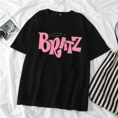 Womens t-shirts oversize harajuku Kawaii vintage Tops dropshipping print black tees tops 100% cotton streetwear Korean clothing