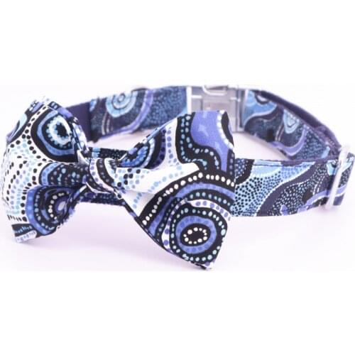 African print Dog Collar Bow Tie with Metal Buckle Big and Small Dog&Cat Collar Pet Accessories