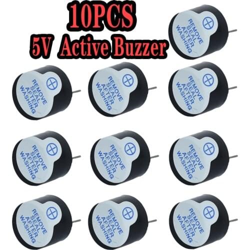 Big voice 5V Active Buzzer Magnetic Long Continous Beep Tone Alarm Ringer 12mm Active Piezo Buzzers Fit For Computers Printers