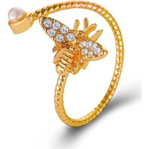 Ring Rings for Women Ladies Rings Little Bee Ring Fashion Wedding Ring Cute Engagement Jewelry ringen voor vrouwen pulsera mujer