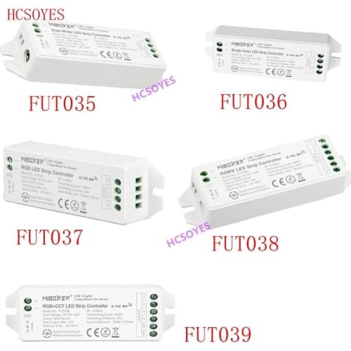 MIBOXER DC12-24V 2.4GHz FUT035 Color Temperature FUT036 Single Color FUT037 RGB FUT038 RGBW FUT039 RGBCCT LED Strip Controller