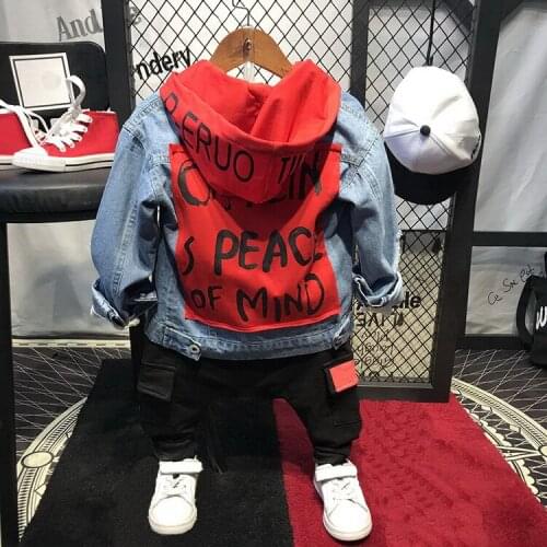 Childrens suit cotton baby Cowboy hoodies + t-shirts + pants 3pcs clothing set Autumn winter baby boys kids clothing set