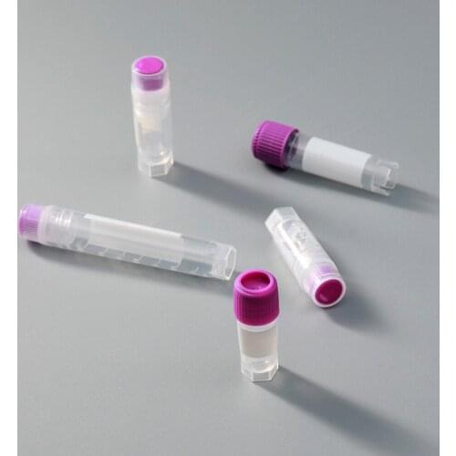 Lab Consumables Microtubes Cryovials with white writing area External thread 5.0ml