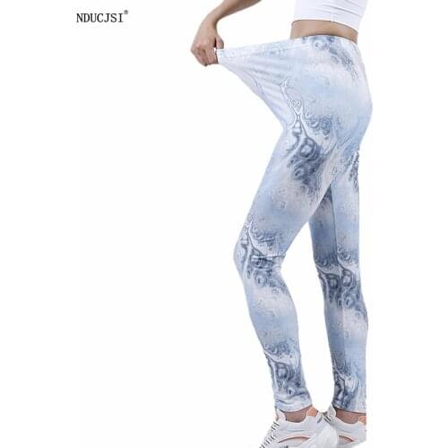 NDUCJSI New Leggings Sexy Womens Skinny Leggins Stretchy Jeggings Pants Workout Hot Breathable Fashion Printing Fitness Spots