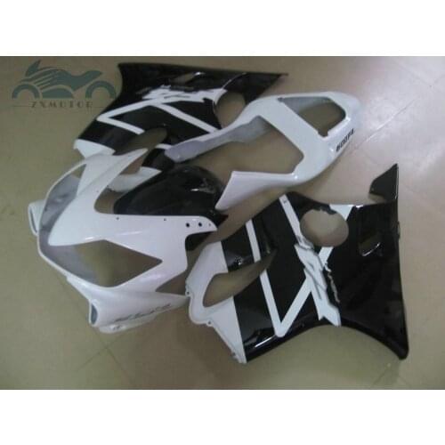 INJECTION MOLDED plastic fairing body kit for HONDA CBR 600 F4i 2001 2002 2003 black white fairings set CBR600 01 02 03 TD55