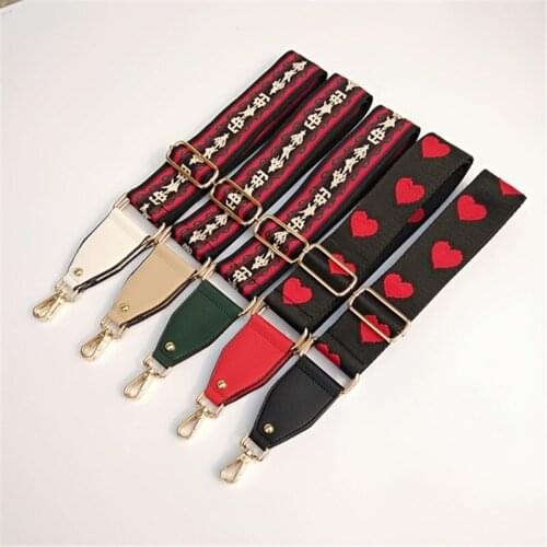 Fashion Ethnic Style Wide Shoulder Strap Ladies Bag Adjustable Long Strap Single Shoulder Slung Accessories Strap Accessory Obag