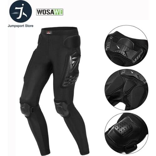 WOSAWE Motorbike Pants Long Armor Trousers Motorcycle Pants Ski Skating Cycling Motocross Protective Gear Hip Protector Armor