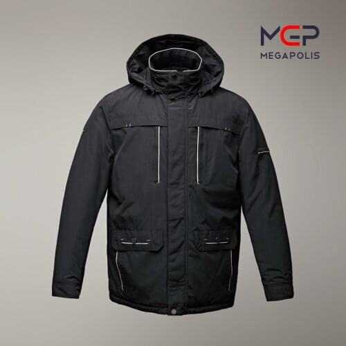 Mens Demi-season fashionable cotton jacket with a collar-stand MGP megapolis
