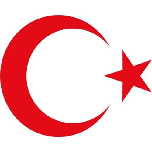Personalized Car Sticker National Emblem of Turkey Moon Star Turkish Flag Decal Laptop Auto Accessories PVC,15cm*12cm