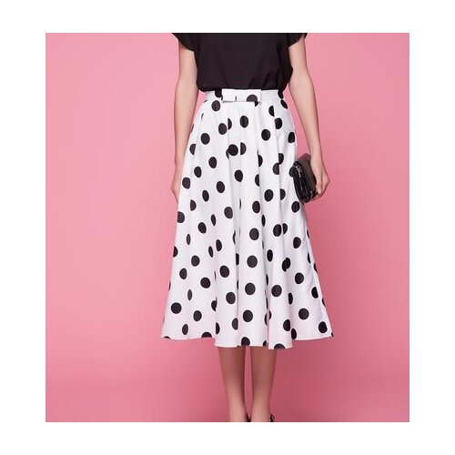 Customize Women big Plus Size 3XS-8XL Polka Dot Print A Line Chiffon Skirt Summer Ladies Elegant Retro Vintage Maxi Long Skirts