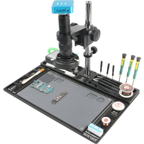 Professional Magnification Microscope Repair Platform 36MP 4K HDMI Microscope Camera 120X/180X/300X C Mount Lens 144 LED Lamp