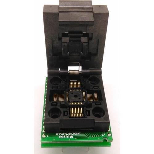 QFP Programmer socket Pin Pitch 0.8mm IC Body Size 7x7mm Test Socket Support TL866A TL866CS TQFP32 to DIP32 SMT /SMD Test socket