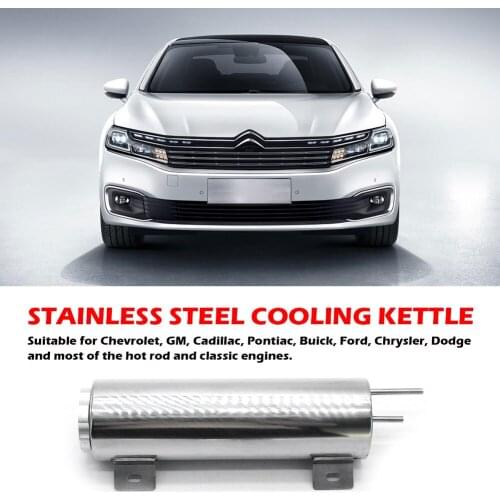 3x10 inch Polished Stainless Steel Radiator Overflow Recovery Tank Reservoir Cooling System Auto Accessories