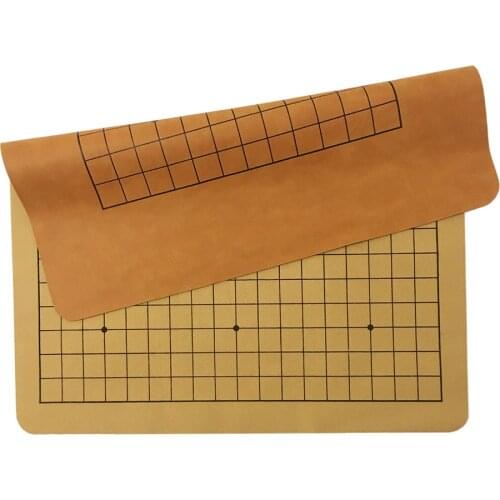 Go Chess Chessboard 22*25 mm 19 Road and 25 mm 13 Road PU and Plush Checkboard Old Game of Go Weiqi Board For 2.2cm Checker GB08