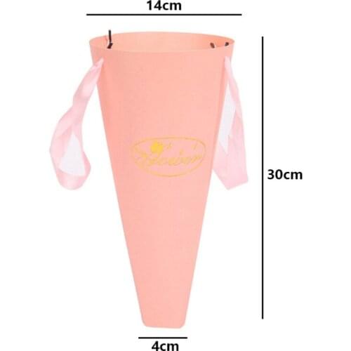 Folding Flowers Wrapping Paper Women Korean Letter Single Bouquet Florist Handbag Girl Valentines Day Rose Arrangement Bag