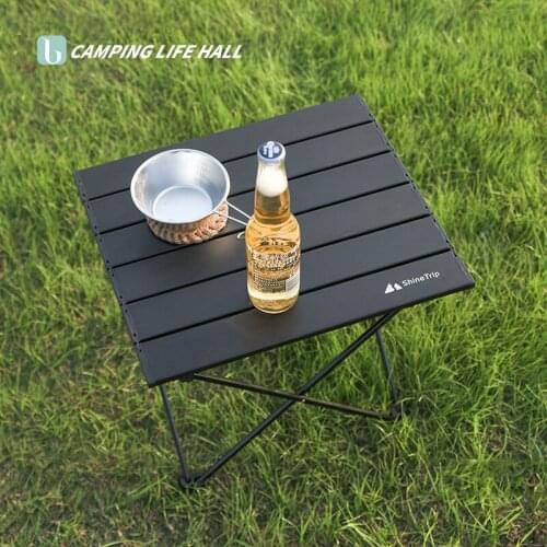 Shine Trip Outdoor Aluminum Alloy Folding Table Camping Picnic Portable Self Driving Tour Stall Table