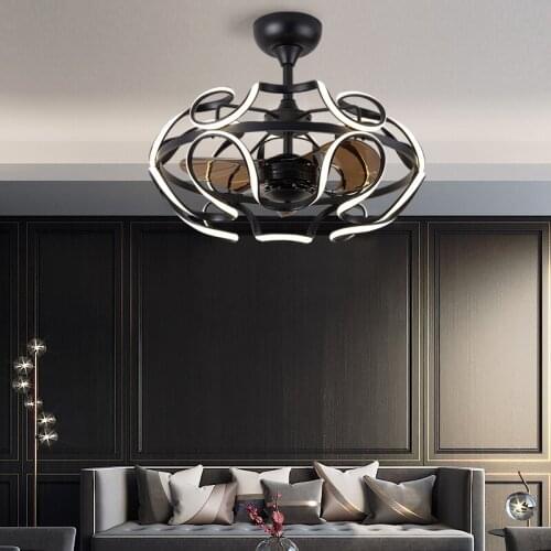 Modern decorative led ceiling lamps chandelier fan bedroom ceiling fan with led light and control ceiling fans with light