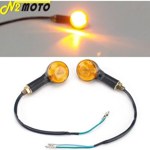 Motorcycle LED Amber Turn Signal Light Blinker Indicator Lamp Universal for Honda Yamaha Suzuki Kawasaki Ducati BMW Cafe Racer