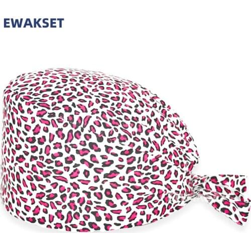 Unisex AdjusWholesale printing Pet Grooming Scrubs Hats for long hair Tooth check Scrubs women Caps Health service work Caps Ope