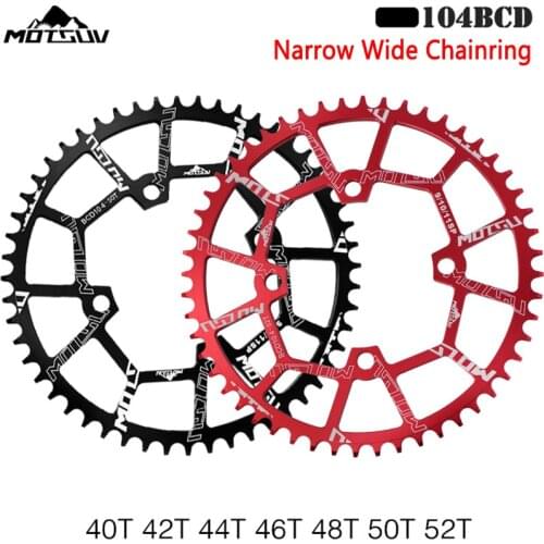 Bicycle 104MM Crank Round Chainwheel 104BCD Wide Narrow Chainring 32T 34T 36T 38T 40T 42T 44T 46T 48T 50T 52T Crankset