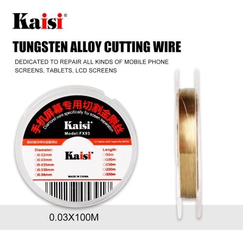 Kaisi Tungsten Alloys Steel Wire LCD Display Screen Separator for Curved OLED Broken Glass Cutting Remove Mobile Phone Repair