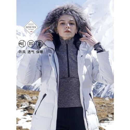 Bosideng Silver Fox Fur Collar goretex Infinium ™ Warm and Breathable Down Jacket for Women B00142222