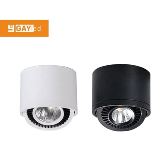 High Quality Adjustable Dimmable LED Downlight 5W 7W 360 Degree Rotating Surface Mounted COB Downlight 85-265V Indoor Lighting
