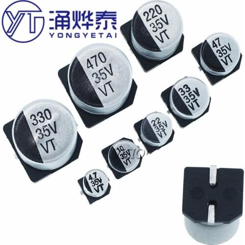 YYT Patch 35V Aluminum Electrolytic Capacitor 4.7UF/10UF/22UF/33UF/47UF/100UF/220UF/330UF/470UF SMD