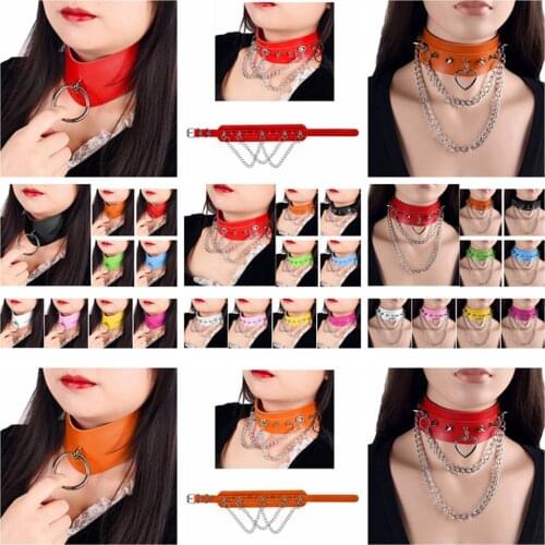 PU Leather Harness Woman Collar Necklace Metal Rivet Accessories Suspenders Belt Dance Rave Wear Costume Gothic Style Garters