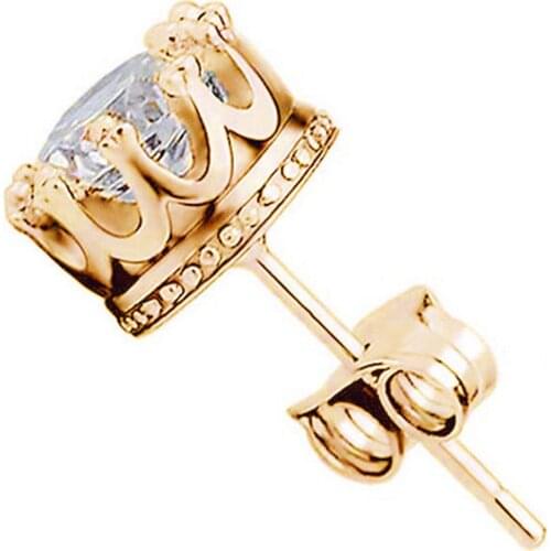 2020 Fashion Crown Earrings Women Brincos De Prata Jewerly Double Stud Earing 3 Colors