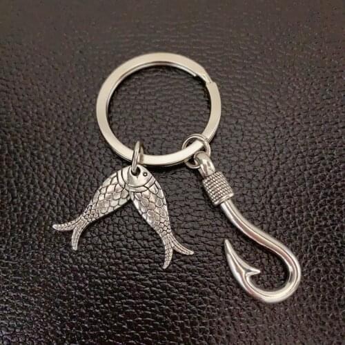 1pc Fishhook Necklace Fish Hook Charms Fishing Jewelry Man Gift Engagement Gift For Father