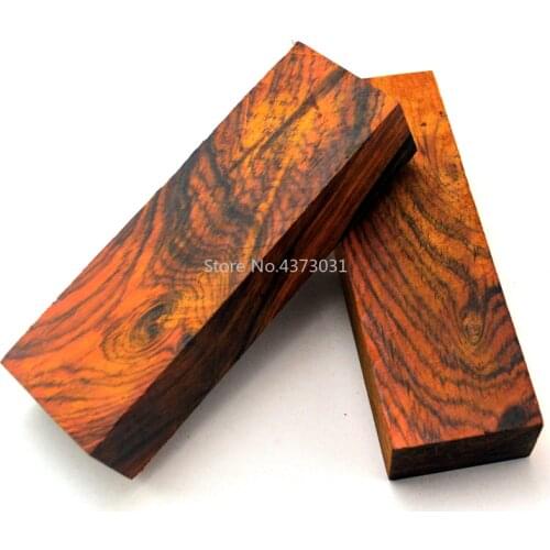 1piece Yellow orange Wood material for DIY Knife handle making and others DIY Handles Crafts 120x40x25mm
