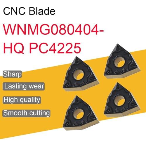 10PCS WNMG080404-HQ PC4225 WNMG08 Carbide Inserts High Quality External Turning Tool CNC Metal Lathe Cutting Accessories